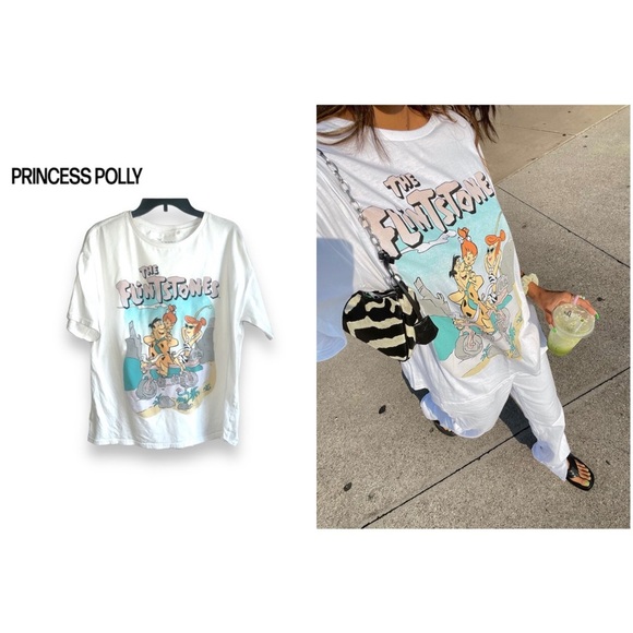 NWOT Princess Polly Flinstones Graphic Tee-M/L - Picture 2 of 3